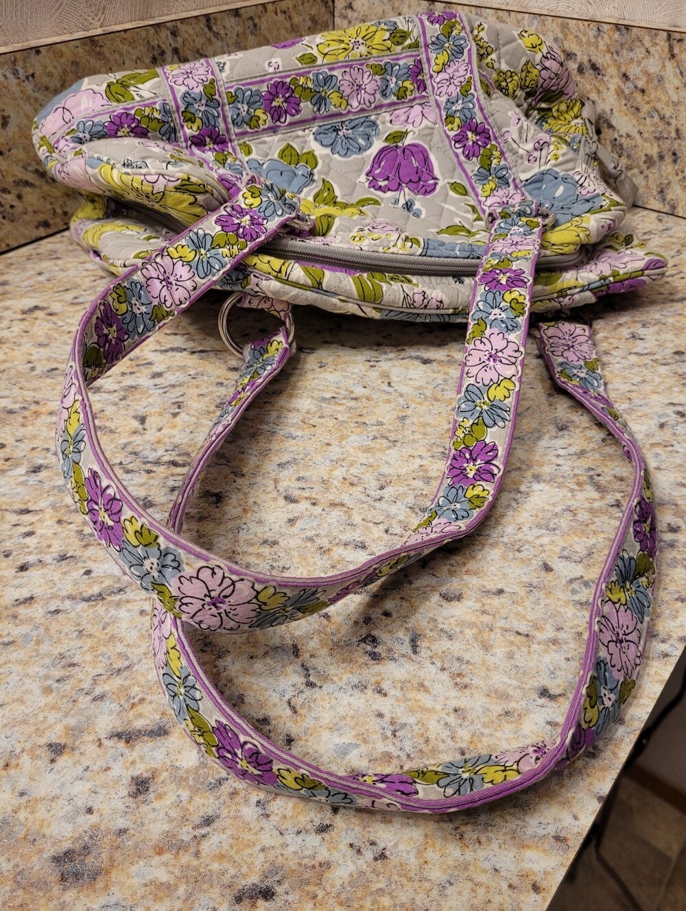 Vera Bradley Retired Pattern "Watercolor" Floral Pattern Tote - Picture 7 of 7